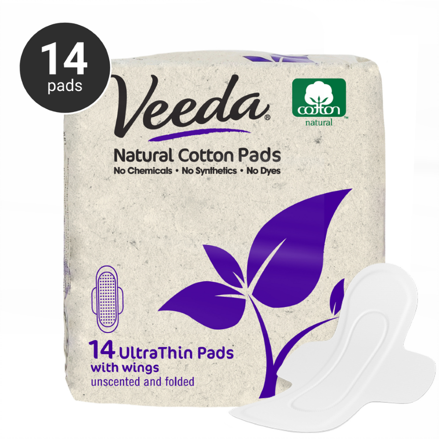 Veeda Ultra Thin Natural Cotton Day Pads - Veeda Aus